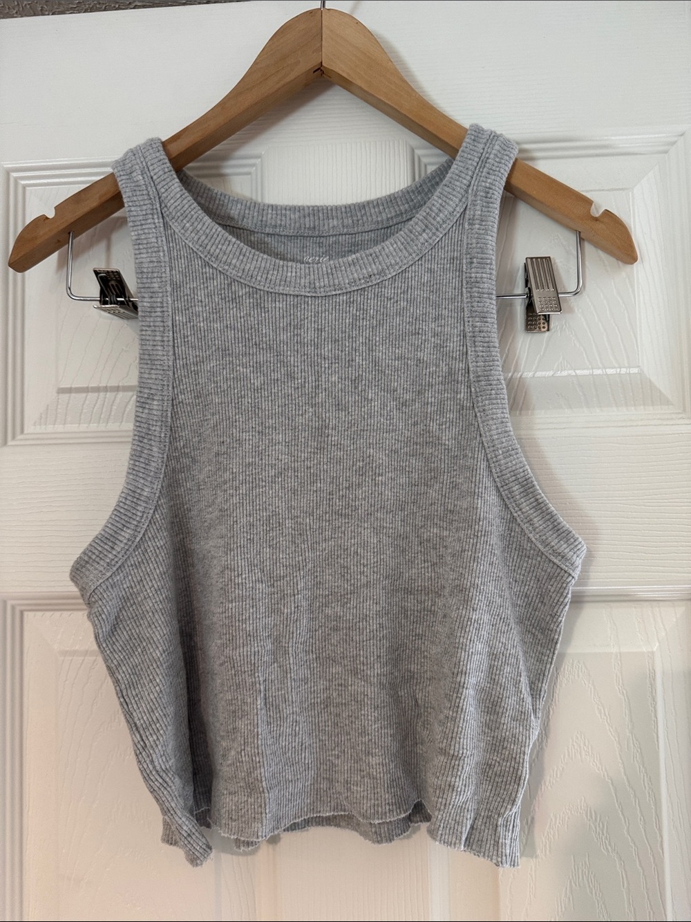 Aerie Women's Ribbed Tank Top - Light Gray